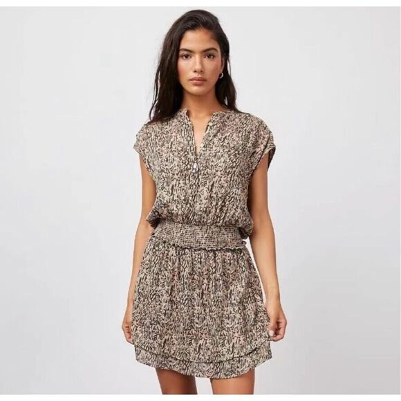 Rails Angelina Dress | Small | Tan Abstract - Picture 1 of 16